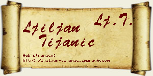 Ljiljan Tijanić vizit kartica